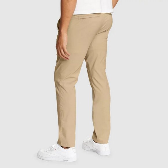 Eddie Bauer Men's Horizon Guide Chino Pants - Slim (32x30, Light Khaki) - Picture 9 of 11